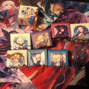 FGO Fate/Grand Orderプレイマット×5＋合皮製デッキケース×8セット　沖田　武蔵　ジャンヌ　桜　マシュ　スカサハ　セイバー　など