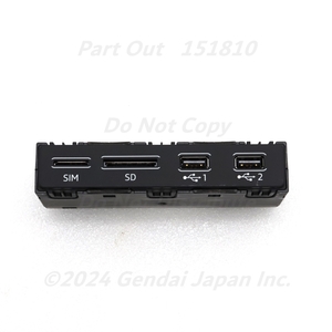 [P-17] ポルシェ 992 911 オーディオ外部端子 USB SIM SDカード 4N0035736A PAA035736 カレラ4S 中古