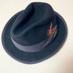 NEW YORK HAT WPL5923 Large ニューヨークハット 羽根付き 中折れフェルトハット