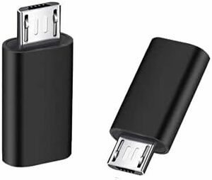 ブラック YFFSFDC マイクロUSB変換アダプター タイプC Micro USB 変換アダプタ 2個入り Type C メス