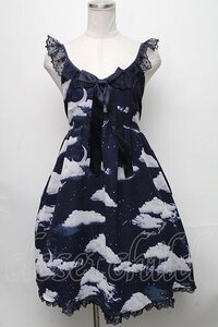 Angelic Pretty / Misty Skyジャンパースカート【2022再販】 紺 S-24-12-01-053-AP-OP-AS-ZS