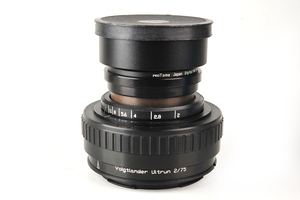 【レア珍品】Voigtlander/フォクトレンダー ultron 75mm /f2 レンズ　LeicaSマウントに変換すみ 　#HK8685