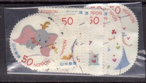 ★　2012 秋冬 　ディズニー　50円　使用済　10種完　★