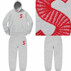 セットアップ 【グレー 上下S S Logo Hooded Sweatshirt & Sweatpant】 supreme パーカー スウェットパンツ small box logo mm6 zip up