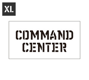 ステンシルシート ステンシルプレート ステンシル アルファベット アメリカン DIY クイックステンシル サイズXL COMMAND CENTER 指令部