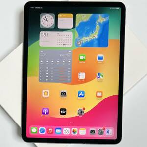 (美品) SIMフリー iPad Pro (11インチ) スペースグレイ 512GB FUF12J/A Wi-Fi+Cellular BT最大容量97% アクティベーションロック解除済