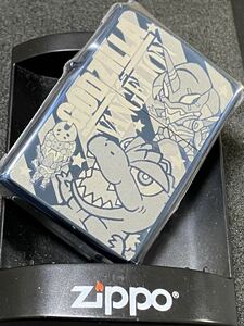 zippo エヴァンゲリオン ３面加工 限定品 ゴジラ ブルーチタン 希少モデル 2016年製 シリアルナンバー NO.0281