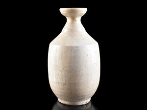 【雲】某有名コレクター買取品 韓国 李朝白磁徳利 高さ22.2cm 古美術品(中国朝鮮美術花瓶旧家蔵出)Y945 OTD2e5g