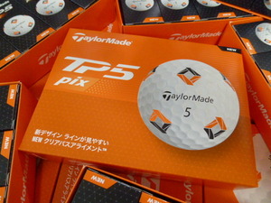 新発売◆2024年！New TP5 Pix/日本正規品/新品【TaylorMade】テーラーメイド New TP5 Pix ツアーボール/WH/1ダース【5ピース】