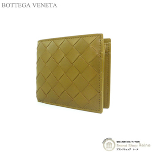 ボッテガ ヴェネタ （BOTTEGA VENETA） イントレ コインパース付き 二つ折り 財布 749412 ライトブラウン系（新品）