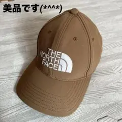 THE NORTH FACE ブラウン ベージュ ロゴキャップ