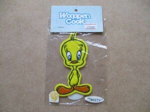 80s WARNER BROSトゥイーティーTweety Birdワッペン/Aワーナーpatchesブラザース刺繍ビンテージLooney Tunesルーニー テューンズTV S80