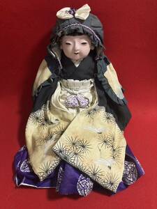 コレクター所蔵品 市松人形 日本人形 アンティーク 抱き人形 丸平 豆人形 玩具 雛人形 ビスクドール 戦前 縮緬 昭和初期 大木平蔵