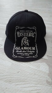 ヒステリックグラマー HYSTERIC GLAMOUR キャップ ウィスキー柄 ブラック 黒　CAP 帽子 　送料無料　1