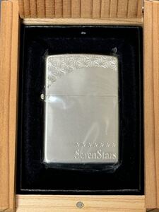 zippo Seven Stars NIPPON 限定品 SEVEN STARS 2012年製 2面刻印 タバコ銘柄 セブンスター silver シルバー 専用木箱 保証書