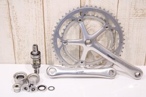 ★Campagnolo カンパニョーロ シルバー！RECORD 172.5mm 52/39T 2s クランクセット BCD:135mm