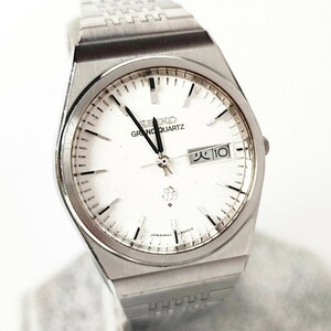 動作品 SEIKO GRAND QUARTZ セイコー グランドクォーツ 9943-800A ツインクォーツ 英/日デイデイト 純正ブレス メンズ腕時計 稼働品 a600