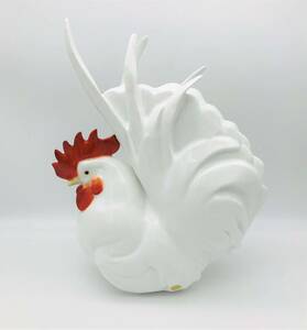（R3-0382）Okura Art China 雄鶏 フィギュリン 大倉陶園 オールド大倉 フィギュア 置物 にわとり 現代陶芸美術