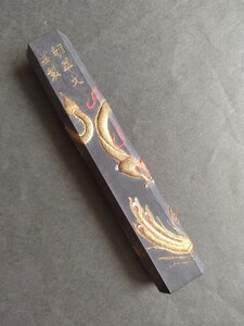 中国墨 六角棒墨　胡萃文(すいぶん）監製【龍翔鳳舞】1980年代製品 未使用