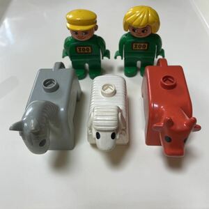 ★デュプロ LEGO ★「動物園（牛、馬、羊）＆男の子＆女の子」５点セット★