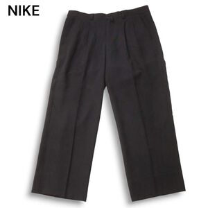 NIKE GOLF ナイキ ゴルフ 秋冬 ツータック★ ピケ スラックス パンツ Sz.36　メンズ 黒 大きいサイズ　I4B01580_8#Q