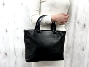 美品 PRADA プラダ プラハンドル ハンドバッグ トートバッグ バッグ レザー 黒 A4収納可 79812