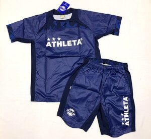 【未使用】ATHLETA/アスレタ ハーフ ピステ スーツ/半袖ピステ・パンツ Sサイズ NVY(ネイビー) (SP-144) サッカー・フットサル