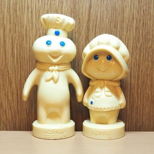 ドゥボーイ　フィギュア　２個　セット　スパイス　1974　Pillsbury Doughboy　アドバタイジング　アメトイ　フードトイ