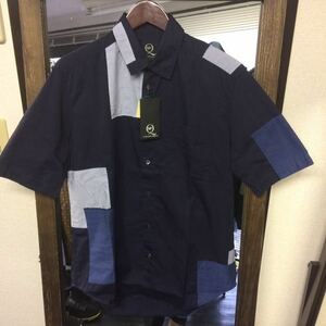 【新品】McQ ALEXANDER MCQEEN パッチワーク半袖シャツ Sサイズ