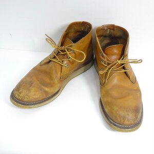 1円【ジャンク】RED WING レッドウイング/レザー チャッカブーツ USA製/3140/42