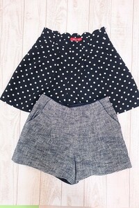 3-414/アプワイザーリッシェ キュロットパンツ ドットキュロット Apuweiser-riche ショートパンツ 