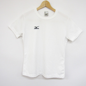 ミズノ 半袖Tシャツ 無地 胸ロゴ ラウンドネック トップス スポーツウェア レディース Lサイズ ホワイト Mizuno