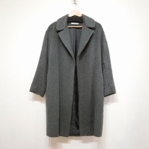 VINCE (XS) アルパカ × ウール シャギー チェスター　ロングコート　477-66179　ヴィンス　グレー　東レディプロ　H12-90