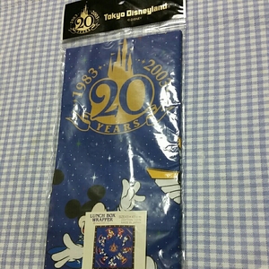 【激レア新品未開封】 Tokyo Disneyland 20YEARS おべんとうチーフ　／　1983-2003 20th YEARS ランチョンマット お弁当クロス　ナプキン
