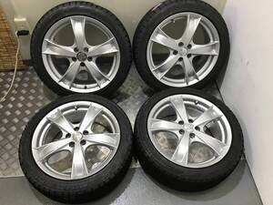 ●引取歓迎●タイヤ付き ホイール 4本セット●スタッドレス BRIDGESTONE BLIZZAK REVO GZ 215/45R17●AIRBERG 17×7J PCD100 現状品 売切り