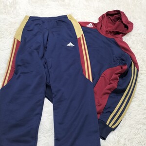 美品☆16AW NEXT OLD ADIDAS ジャージトップス プルオーバー トラックパンツ 上下 セットアップ サイズM オールド アディダス 古着 USED