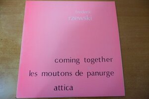 I6-252＜LP/US盤/美盤＞Frederic Rzewski Coming Together / Les Moutons De Panurge / Attica