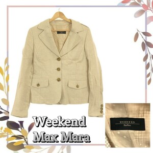 Weekend Max Mara ウイークエンドマックスマーラ アウター テーラードジャケット ベージュ古着 レディース