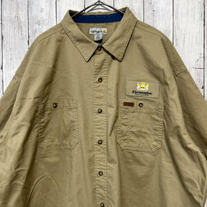 カーハート Carhartt 半袖シャツ メンズ ワンポイント コットン65％ ポリエステル35% 3XLサイズ 5-780