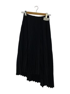 CLANE◆ASSYMETRY PLEATS SKIRT//ロングスカート/1/ポリエステル/BLK