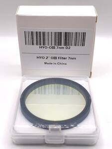 HYO OIII ナローバンド 7nm 2” 50.8mm M48 フィルター （ZWO ナローバンド 7nm 2” OIII フィルター同等品）