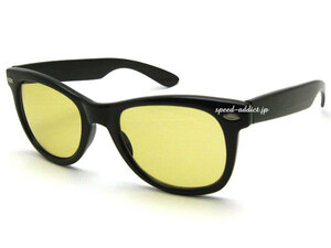 OLD WELLINGTON SUNGLASS BLACK × LIGHT YELLOW/オールドウェリントンサングラス黄色カラーイエローレンズレトロクラシッククラシカル