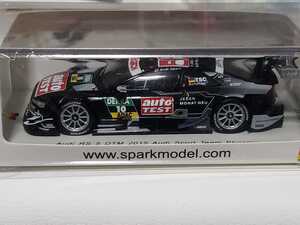 新品 スパーク　SPARK　1/43　Audi RS5 DTM 2015 No.10　 ドライバー：Timo Scheider - 18th Audi Sport Team Phoenix