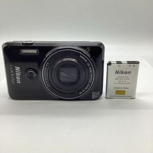 【25185】Nikon ニコン コンパクトデジタルカメラ COOLPIX S6900 リッチブラック バッテリー付き ジャンク品 現状渡し 中古品 二次流通品