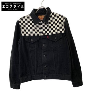 HYSTERIC GLAMOUR ヒステリックグラマー 02182AB03 ブラック CHECKER PRINT JACKET Gジャン ブラック L ジャケット コットン メンズ 中古