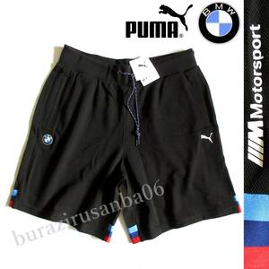 US/L 日本XL相当◆未使用 定価9,350円 プーマ PUMA×BMW コラボ 春夏 ハーフパンツ BMWコレクション モータースポーツ 596090 黒 ブラック