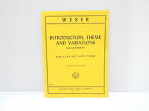 【送料無料】★楽譜★ウェーバー　　WEBER★序奏、主題と変奏　　INTRODUCTION、THEME AND VARIATION★【匿名配送】★