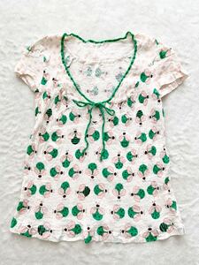 TSUMORI CHISATO size2 プルオーバー シャツ カットソー シワ加工 てんとう虫 ツモリチサト