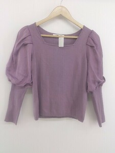 ◇ MISCH MASCH ミッシュマッシュ 切替 長袖 ニット カットソー サイズM パープル系 レディース P