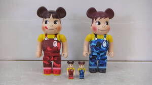 ◆◇BE＠RBRICK/BAPE/ペコちゃん/ポコちゃん/100％＆400％/４体セット :玩k4212-101ネ◇◆